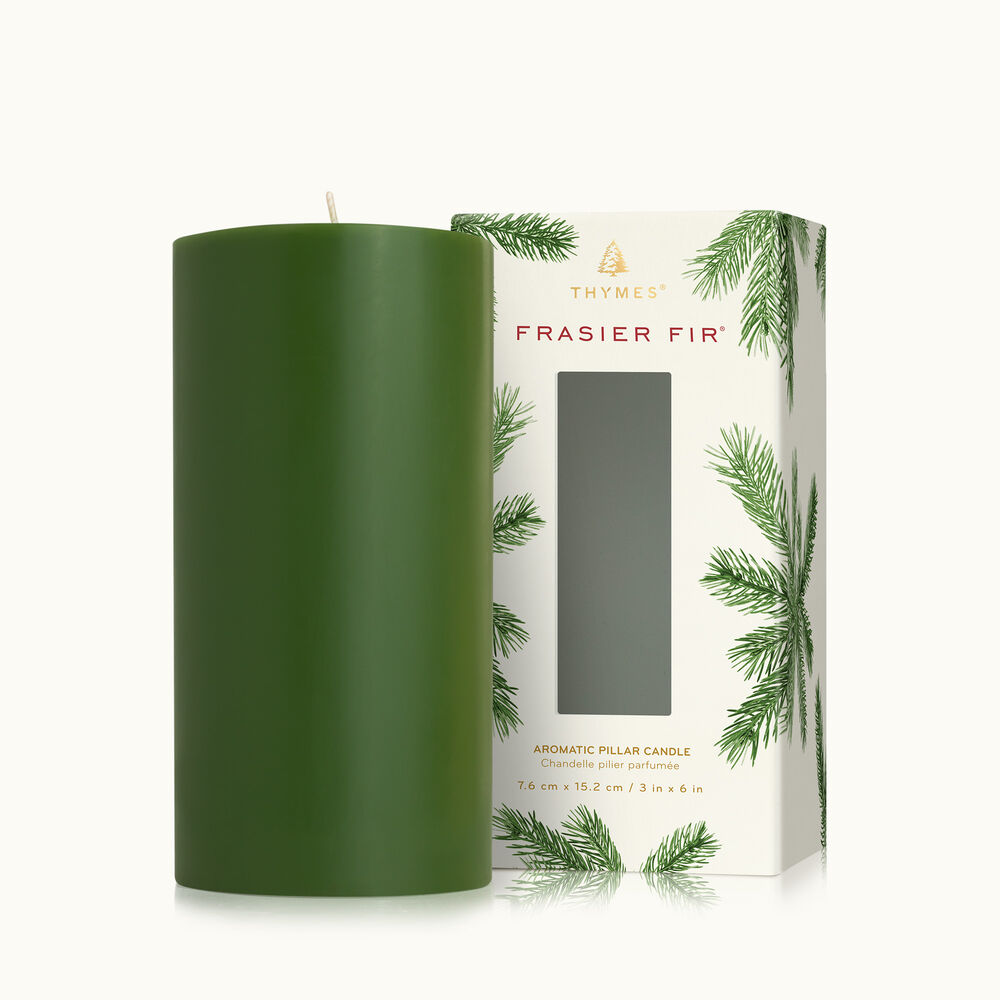 thymes-frasier-fir-heritage-pillar-candle-large image number 0